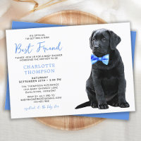 Black Labrador Retriever Baby Shower Cute Simple