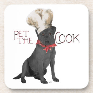 Black Labrador Retriever Chef Coaster