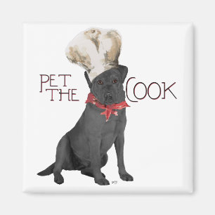 Black Labrador Retriever Chef Magnet