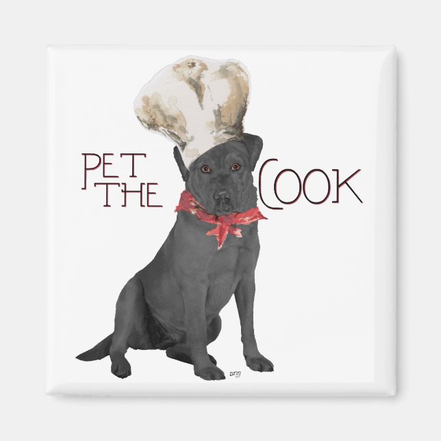 Black Labrador Retriever Chef Magnet (Front)