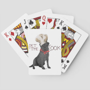 Black Labrador Retriever Chef Playing Cards