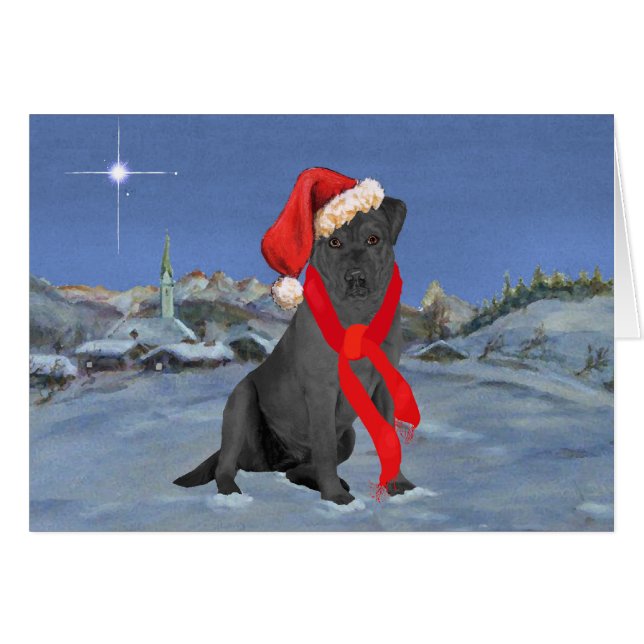 Black Labrador Retriever Christmas (Front Horizontal)