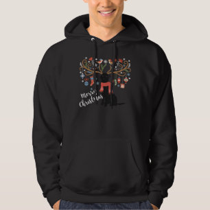 Black Labrador Retriever Christmas Dog    Hoodie