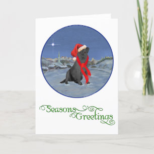 Black Labrador Retriever Christmas Holiday Card