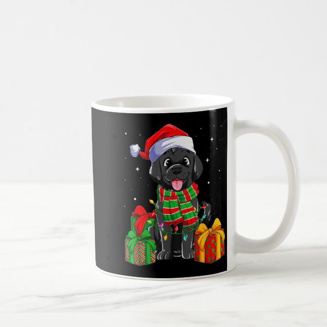 Black Labrador Retriever Christmas Lights Xmas Lab Coffee Mug (Right)