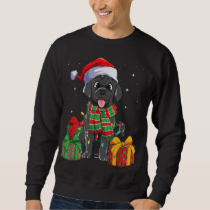 Black Labrador Retriever Christmas Lights Xmas Lab Sweatshirt