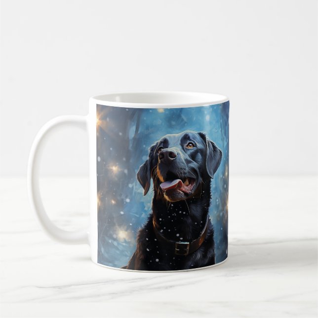 Black Labrador Retriever Coffee Mug (Left)
