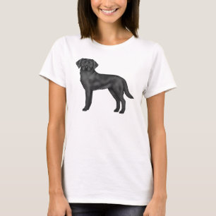 Black Labrador Retriever Cute Dog Illustration T-Shirt