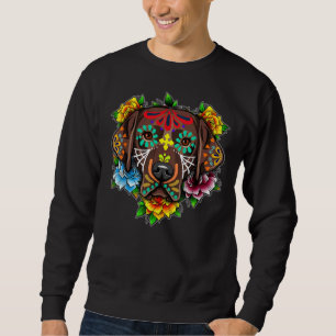 Black Labrador Retriever Day Of The Dead Sugar Sku Sweatshirt