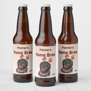 Black Labrador Retriever Dog Beer Label