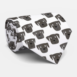 Black Labrador Retriever Dog Cute Pattern Tie