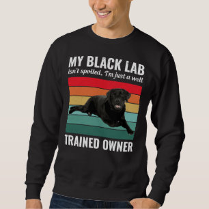Black Labrador Retriever Dog Lab Owner Trainer Vin Sweatshirt