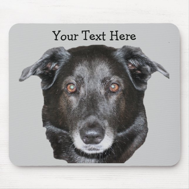 Black Labrador Retriever Dog Mousepad (Front)