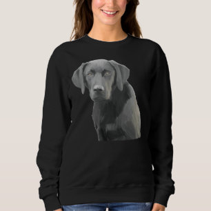 Black Labrador Retriever Dog Oil Painting Sweatshirt