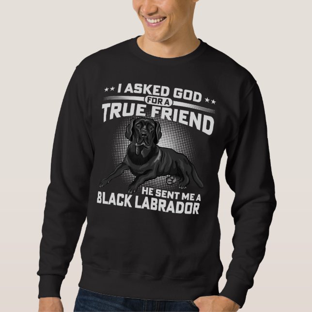 Black Labrador Retriever Dog Owner I Asked For A T Sweatshirt (Front)