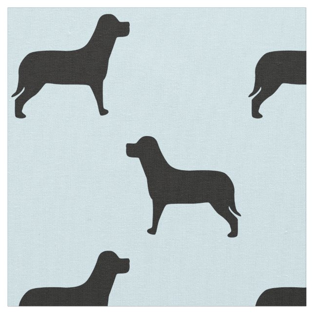 Black Labrador Retriever Dog Pattern Fabric (Close Up)