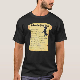 Black Labrador Retriever Dog Rules Pet Lab Owner T-Shirt