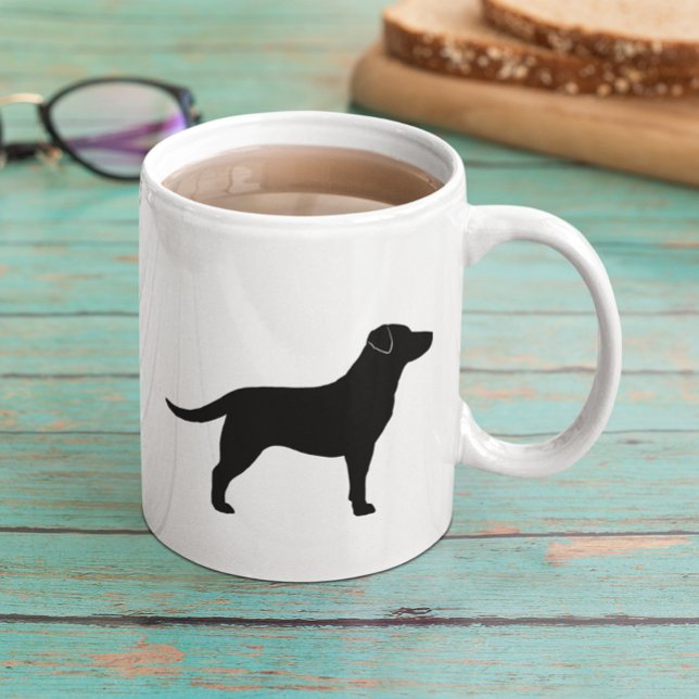 Black Labrador Retriever Dog Silhouettes Coffee Mug (Creator Uploaded)
