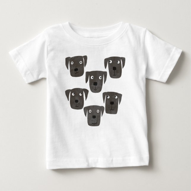 Black Labrador Retriever Dogs Baby T-Shirt (Front)