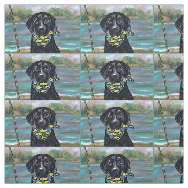 BLACK LABRADOR RETRIEVER FABRIC (Swatch)