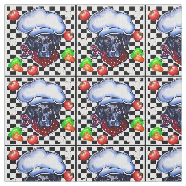 Black Labrador Retriever Fabric (Swatch)