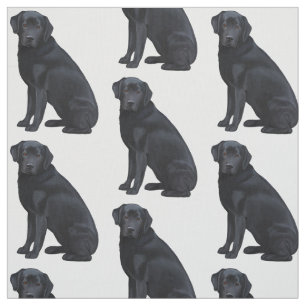 Black Labrador Retriever Fabric