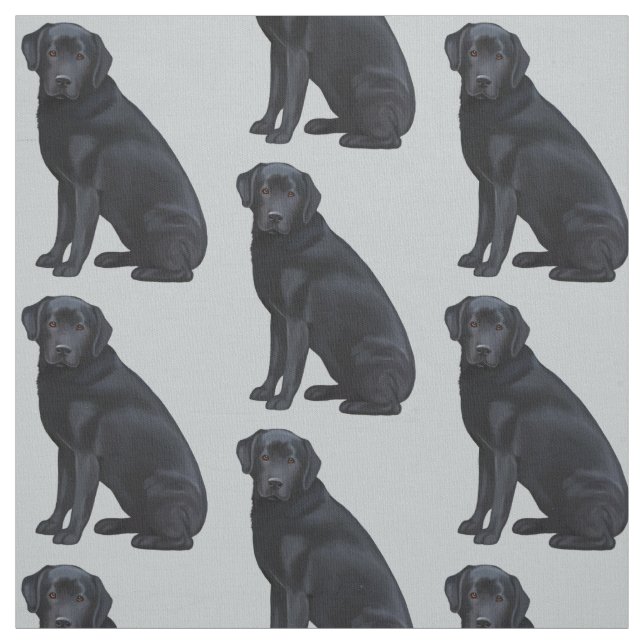 Black Labrador Retriever Fabric (Swatch)