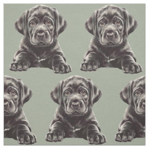Black Labrador Retriever  Fabric