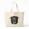 Black Labrador Retriever Face Dog Photo Tote Bag