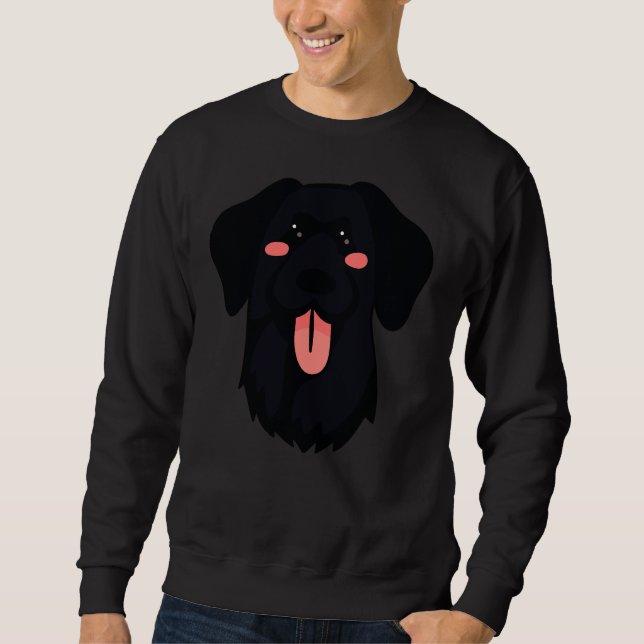 Black Labrador Retriever Face Sweatshirt (Front)