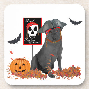 Black Labrador Retriever Halloween Coaster
