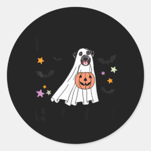 Black Labrador Retriever Is Boo Dog Halloween Classic Round Sticker