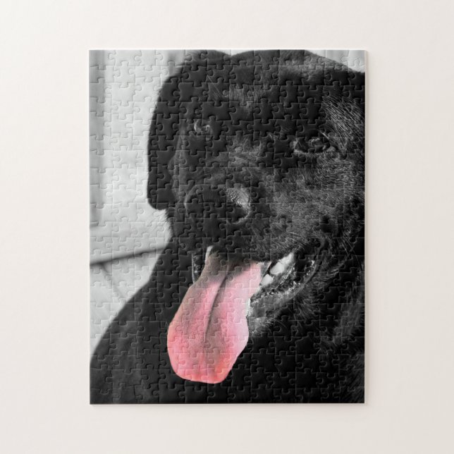 Black Labrador Retriever Jigsaw Puzzle (Vertical)