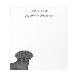 Black Labrador Retriever Lab Dog Personalised Name Notepad