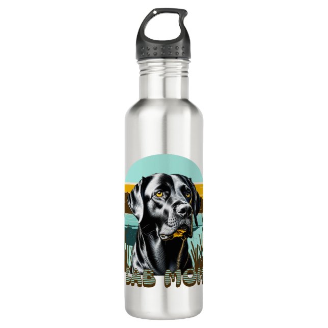 Black Labrador Retriever | Lab Mum 710 Ml Water Bottle (Front)