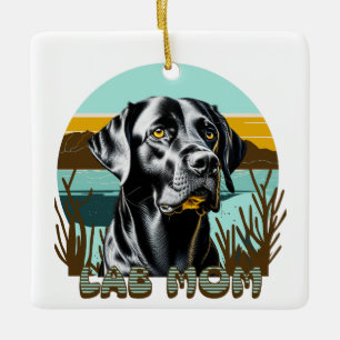 Black Labrador Retriever   Lab Mum Ceramic Ornament