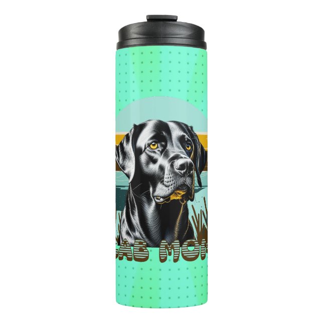Black Labrador Retriever | Lab Mum Thermal Tumbler (Front)