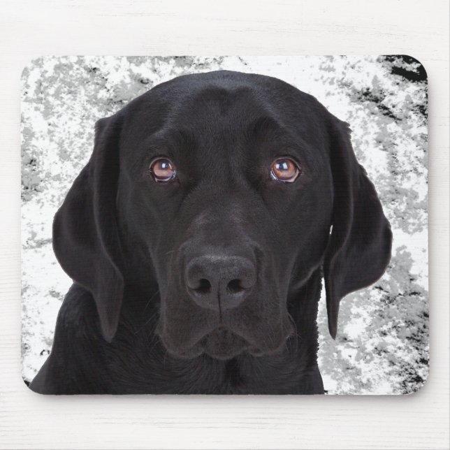 Black Labrador Retriever Mouse Pad (Front)
