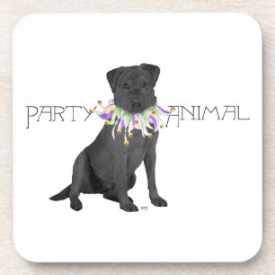 Black Labrador Retriever Party Coaster