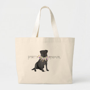 Black Labrador Retriever Party Large Tote Bag