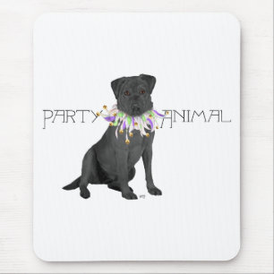 Black Labrador Retriever Party Mouse Pad