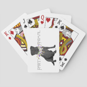Black Labrador Retriever Party Playing Cards