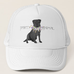 Black Labrador Retriever Party Trucker Hat