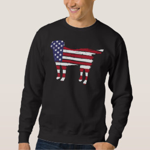 Black Labrador Retriever Patriot Black Lab Usa Fla Sweatshirt