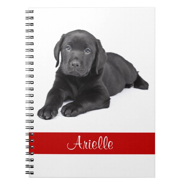 Black Labrador Retriever Personalised Notebook (Front)