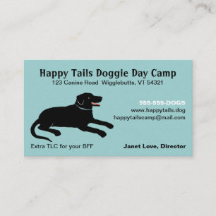 Black Labrador Retriever Pet Care Business Cards