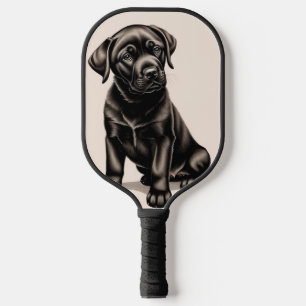 Black Labrador Retriever Pickleball Paddle