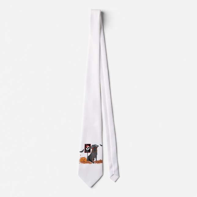 Black Labrador Retriever Pirate Tie (Front)