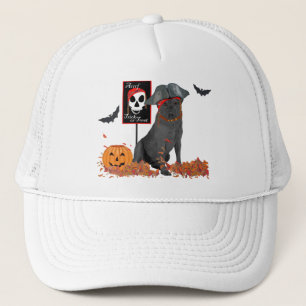 Black Labrador Retriever Pirate Trucker Hat