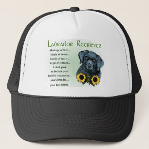 Black Labrador Retriever Puppy Gifts Trucker Hat